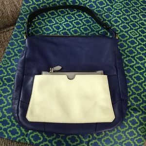 orYANY Adelle Pebble Leather Cobalt Purse